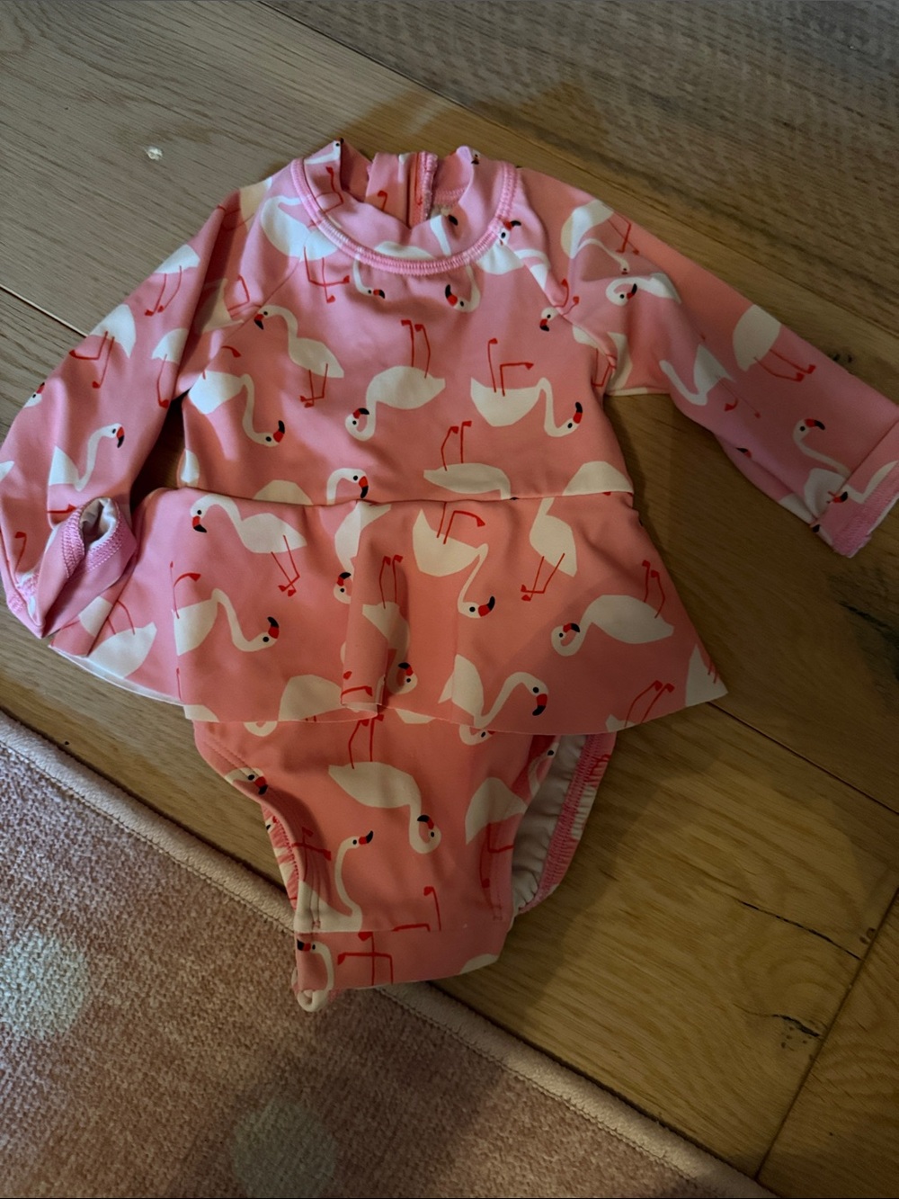 Hanna Andersson Pink and Green Animal-Print Pajama Bundle and pink flamingo swim - Picture 7 of 8